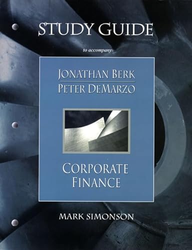 Stock image for Study Guide to accompany Corporate Finance for sale by HPB-Red