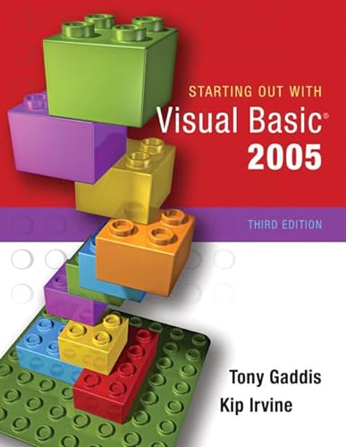 Stock image for Starting Out with Visual Basic 2005 (3rd Edition) for sale by HPB-Red