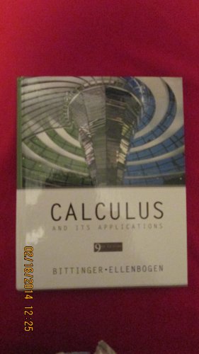 9780321395344: Calculus and Its Applications (9th Edition)