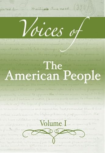 Beispielbild fr Voices of The American People, Volume 1 zum Verkauf von Austin Goodwill 1101