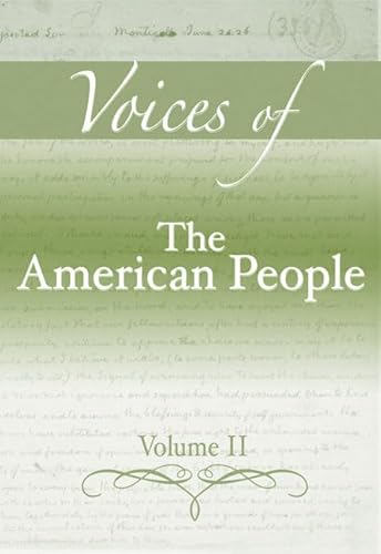 Beispielbild fr Voices of The American People, Volume 2 zum Verkauf von Wonder Book