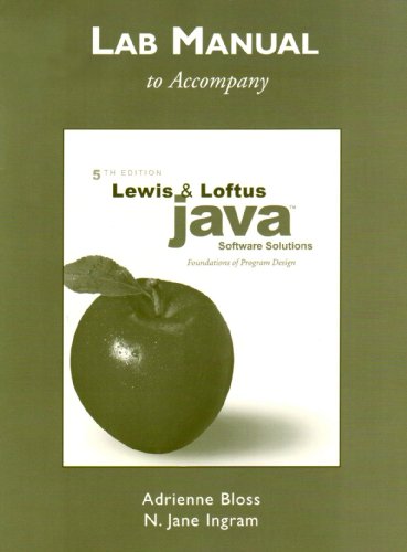 Imagen de archivo de Lab Manual for Java Software Solutions: Foundations of Program Design a la venta por Wonder Book