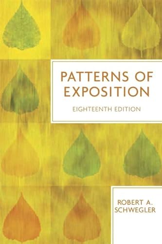 Beispielbild fr Patterns of Exposition (18th Edition) zum Verkauf von Wonder Book