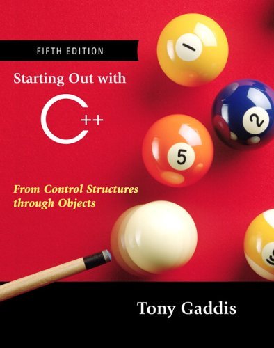 Imagen de archivo de Starting Out with C++ : From Control Structures Through Objects a la venta por Better World Books