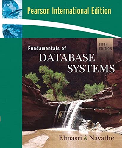 Imagen de archivo de Fundamentals of Database Systems: International Edition a la venta por MusicMagpie