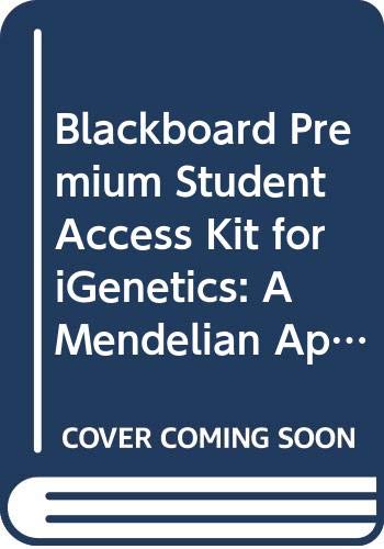 Stock image for Blackboard Premium Student Access Kit for iGenetics: A Mendelian Approach Russell, Peter J. for sale by Broad Street Books