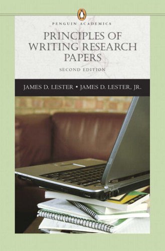 9780321426109: Principles of Writing Research Papers (Penguin Academics Series)