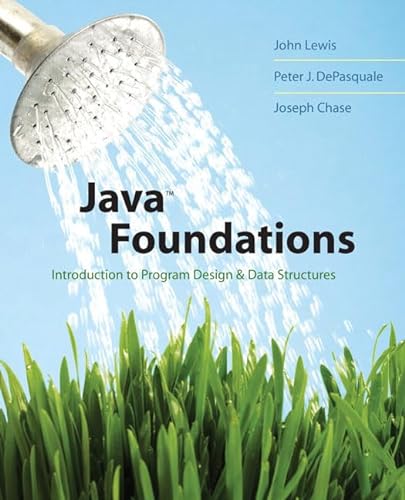 9780321429728: Java Foundations: Introduction to Program Design & Data Structures: Introduction to Program Design and Data Structures: United States Edition