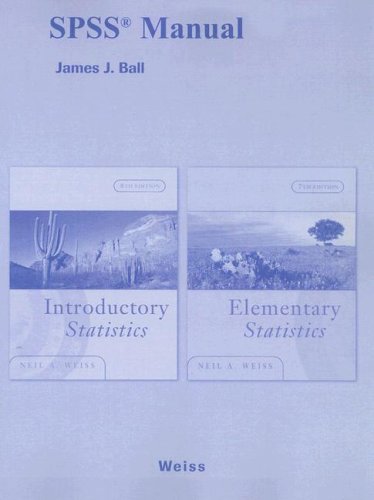 Imagen de archivo de SPSS Manual: Introductory Statistics 8e/Elementary Statistics 7e a la venta por ThriftBooks-Dallas
