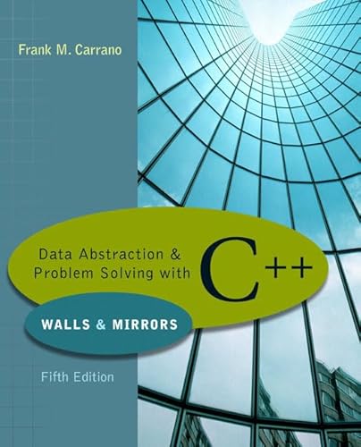 Stock image for Data Abstraction & Problem Solving With C++: Walls & Mirrors for sale by SecondSale