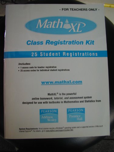 9780321435187: Student Registration Packets for Mathxl 25
