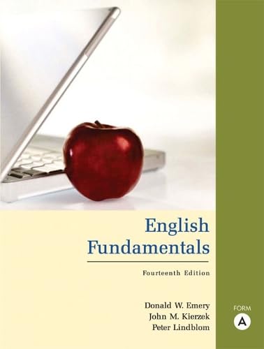 9780321437785: English Fundamentals, Form A (book alone) (14th Edition)