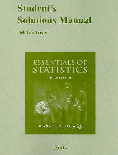 Imagen de archivo de Student Solutions Manual For Essentials Of Statistics ; 9780321439574 ; 0321439570 a la venta por APlus Textbooks