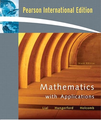 Beispielbild fr Mathematics with Applications: InternLial, Margaret L.; Hungerford, T zum Verkauf von Iridium_Books