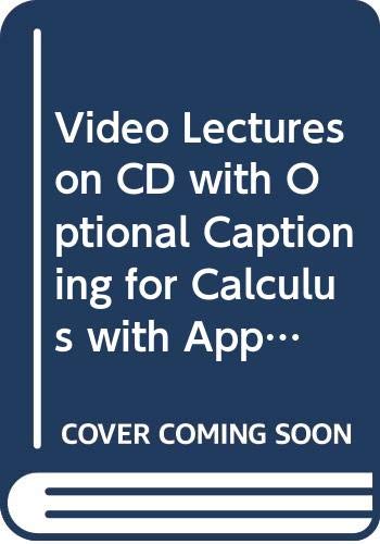 Video Lectures on CD with Optional Captioning for Calculus with Applications, 9th Edition (9780321450548) by Bittinger, Marvin L.; Ellenbogen, David J.