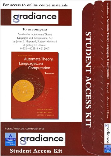 9780321455376: Gradiance Access Card for Introduction to Automata Theory, Languages, and Computation