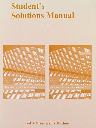 Stock image for Student Solutions Manual for Calculus with Applications for sale by ThriftBooks-Atlanta