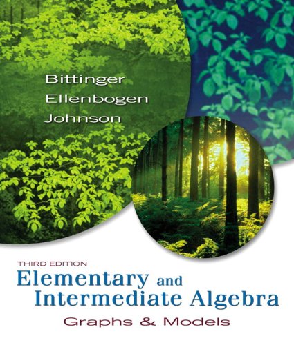 Stock image for Elementary and Intermediate Algebra: Graphs & Models for sale by ThriftBooks-Dallas