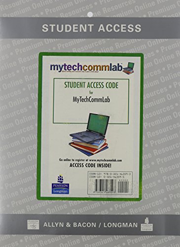 MyTechCommLab -- Standalone Access Card (9780321463593) by Education, . Pearson