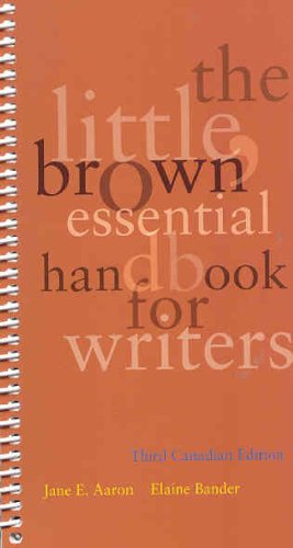 9780321468284: The Little, Brown Essentials Handbook, Third Canadian Edition [Spiral-bound] by