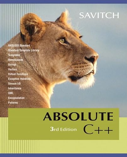 Imagen de archivo de Absolute C++ a la venta por Better World Books