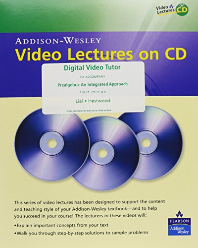 Digital Video Tutor for Prealgebra: An Integrated Approach (9780321471192) by Lial, Margaret L.; Hestwood, Diana L.