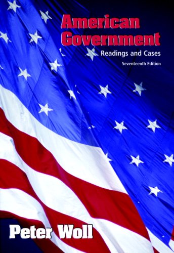 Imagen de archivo de American Government: Readings & Cases (17th Edition) a la venta por SecondSale
