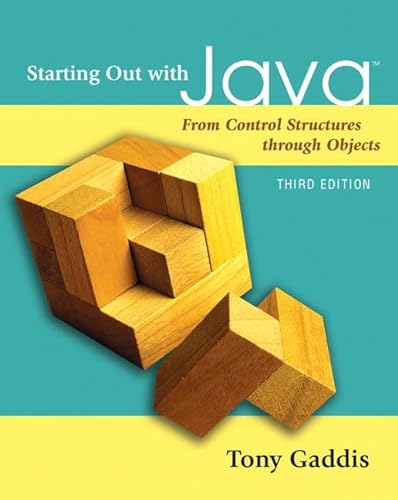 9780321479273: Starting Out with Java: From Control Structures through Objects (3rd Edition)