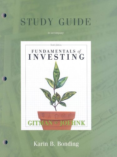 Beispielbild fr Study Guide for Fundamentals of Investing: Student Access Kit zum Verkauf von dsmbooks