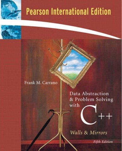 9780321485007: Data Abstraction & Problem Solving with C++: International Edition
