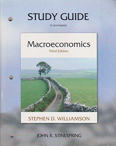 Imagen de archivo de Study Guide for Macroeconomics a la venta por dsmbooks