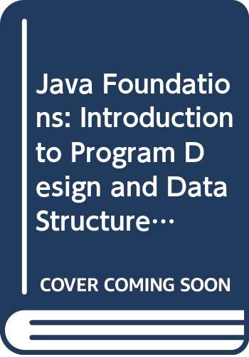 Beispielbild fr Java Foundations: Introduction to Program Design and Data Structures zum Verkauf von Anybook.com