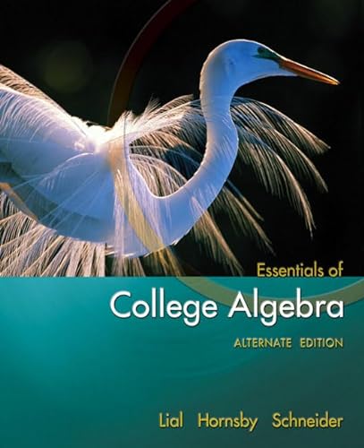 Stock image for Essentials of College Algebra for sale by Better World Books