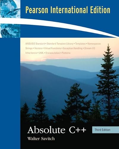 Beispielbild fr Absolute C++: International Edition zum Verkauf von WorldofBooks