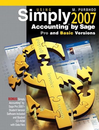 Beispielbild fr Using Simply Accounting by Sage 2007 zum Verkauf von Better World Books