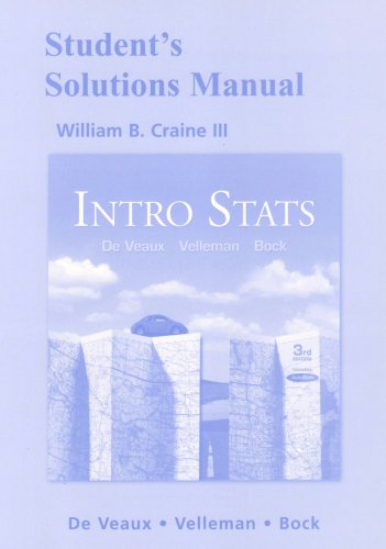 Stock image for Student Solutions Manual for Intro Stats for sale by SecondSale