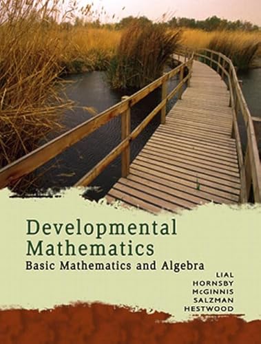 Beispielbild fr Developmental Mathematics: Basic Mathematics and Algebra zum Verkauf von HPB-Red