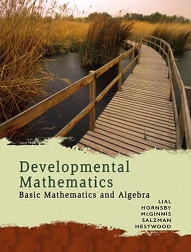 Imagen de archivo de Developmental Mathematics: Basic Mathematics and Algebra a la venta por HPB-Red