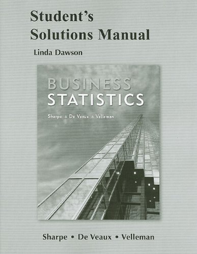 Student Solutions Manual for Business Statistics (9780321506917) by Dawson, Linda