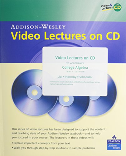 Video Lectures on CD for Developmental Mathematics (9780321507174) by Margaret L. Lial