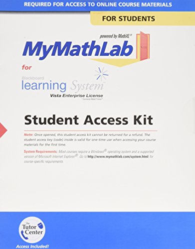 9780321507341: MyMathLab for Blackboard Learning System Access Code