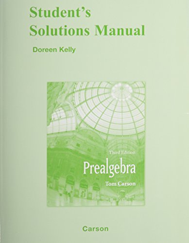 Beispielbild fr Student Solutions Manual for Prealgebra zum Verkauf von Wm Burgett Bks and Collectibles