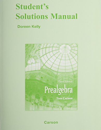 Imagen de archivo de Student Solutions Manual for Prealgebra a la venta por Wm Burgett Bks and Collectibles