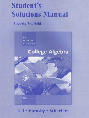 Stock image for Student Solutions Manual for College Algebra for sale by ThriftBooks-Atlanta