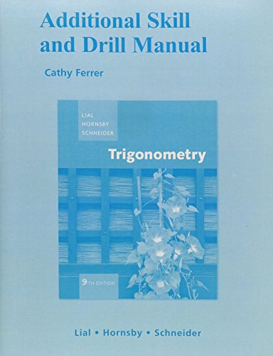 9780321530523: Trigonometry Additional Skill and Drill Manual