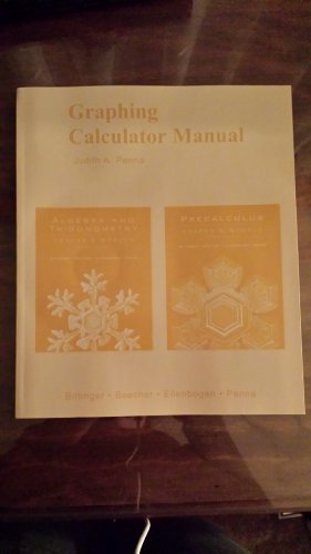 Beispielbild fr Graphing Calculator Manual for Algebra and Trigonometry : Graphs and Models zum Verkauf von Better World Books