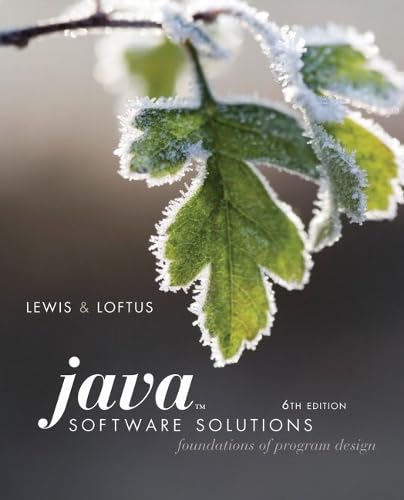 Beispielbild fr Java Software Solutions: Foundations of Program Design zum Verkauf von MusicMagpie
