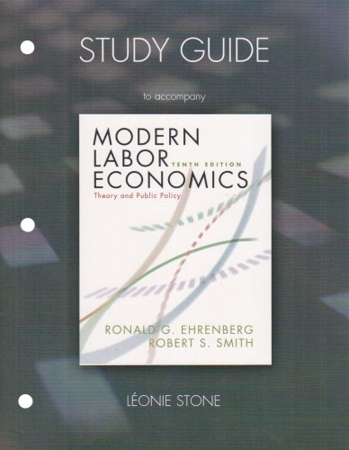 Imagen de archivo de Study Guide for Modern Labor Economics : Theory and Public Policy a la venta por Better World Books