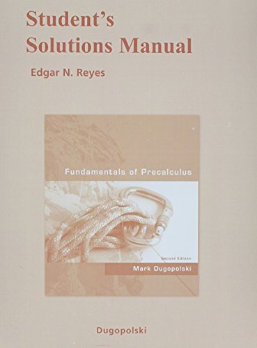 9780321536624: Student Solutions Manual for Fundamentals of Precalculus