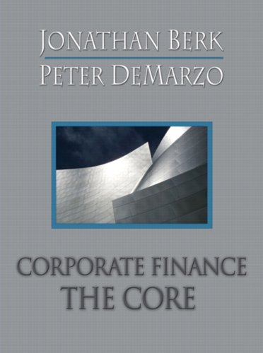 Imagen de archivo de Corporate Finance : The Core a la venta por Better World Books